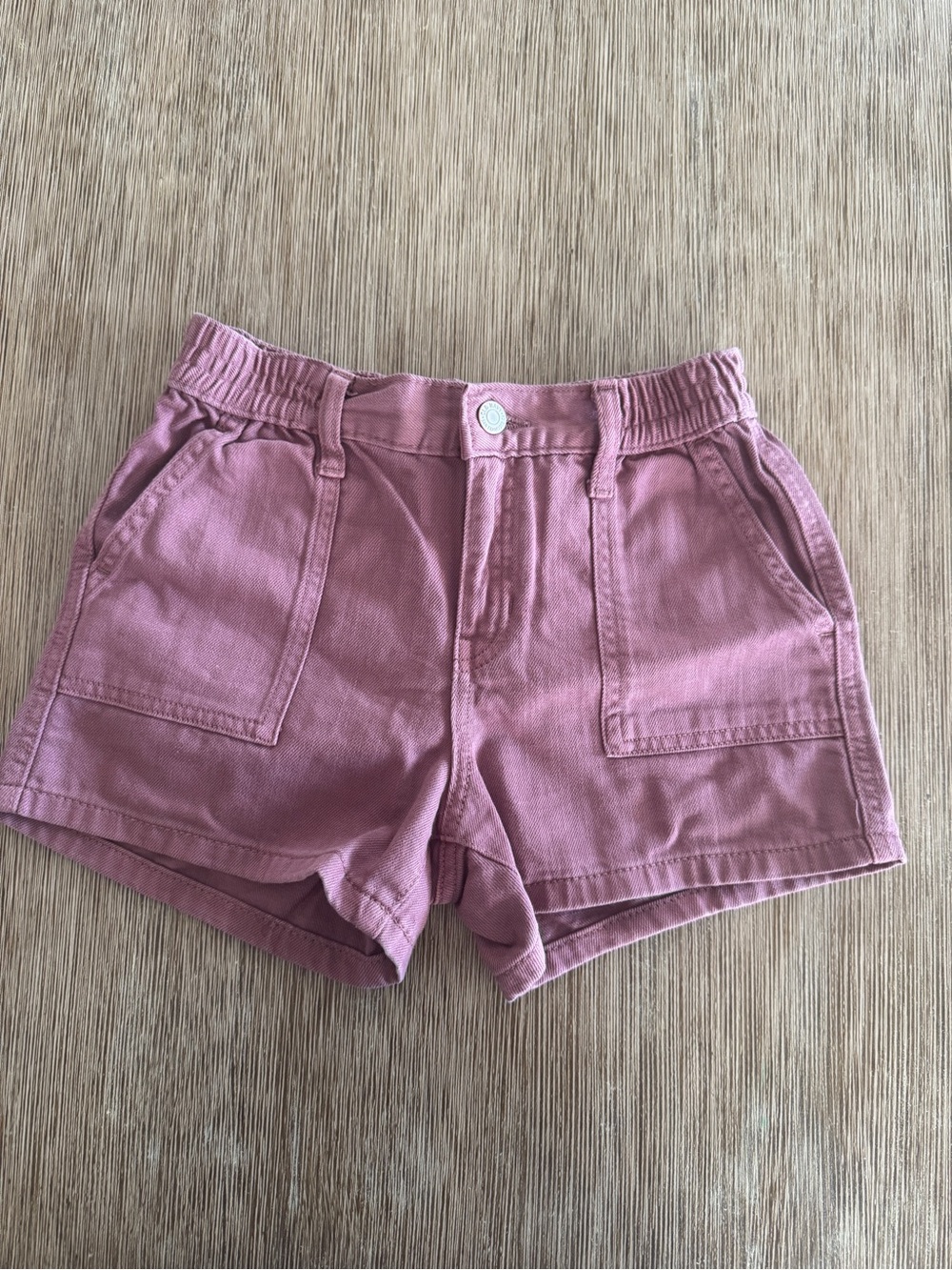 Girls Old Navy Mauve Cotton Utility Jean Shorts